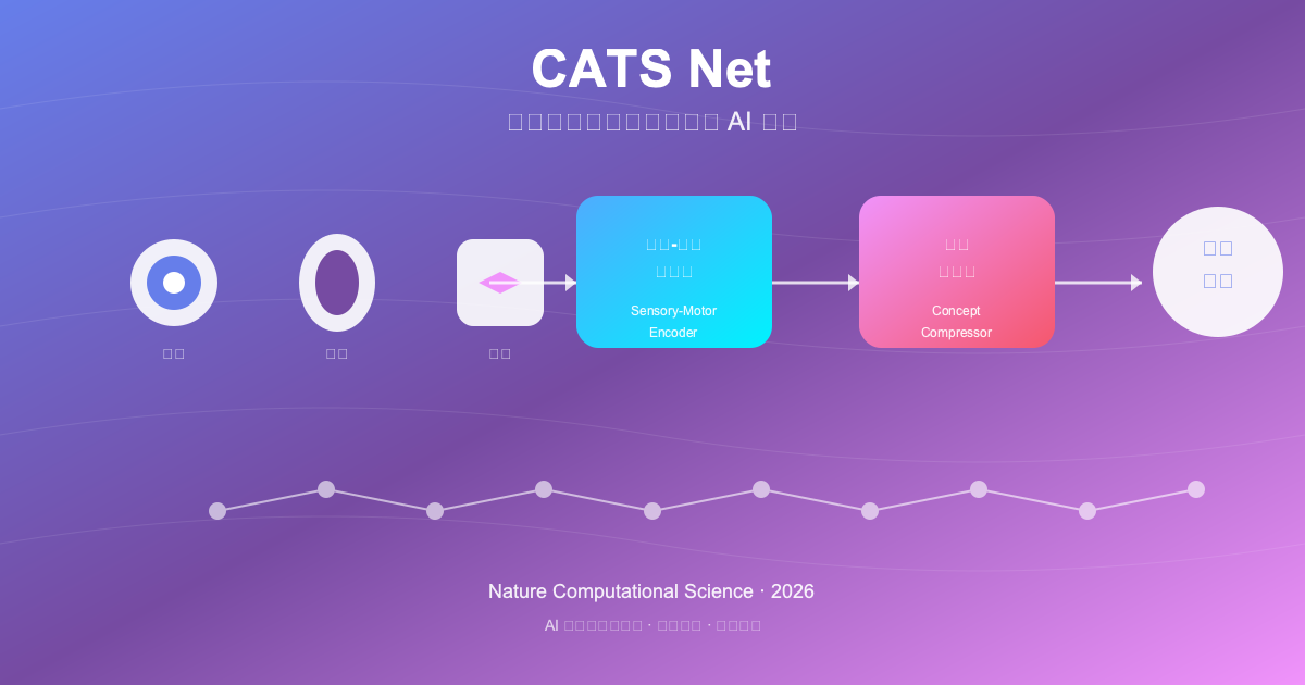 一分钟读论文：《CATS Net：当 AI 开始像人类一样理解概念，从感官体验到抽象思维的突破！》